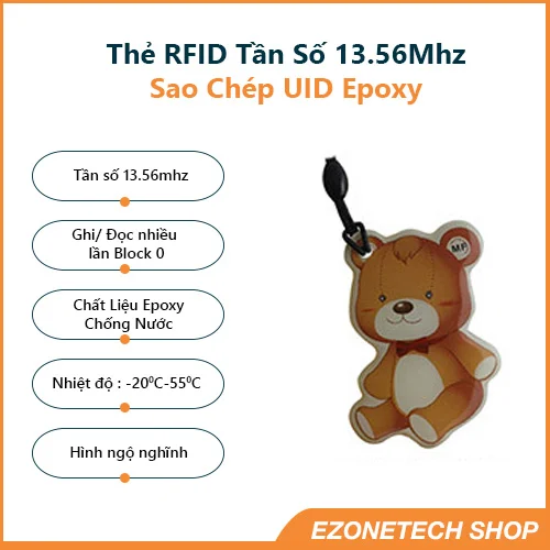 Thẻ Từ Sao Chép 13.56Mhz Epoxy Hình Ngộ Nghĩnh Chống Nước - Hình ảnh 3