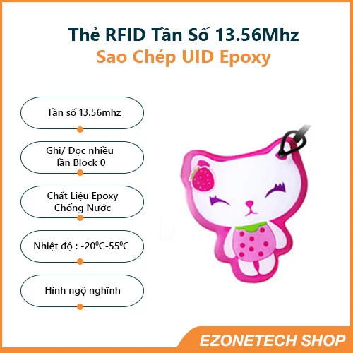 Thẻ Từ Sao Chép 13.56Mhz Epoxy Hình Ngộ Nghĩnh Chống Nước - Hình ảnh 6