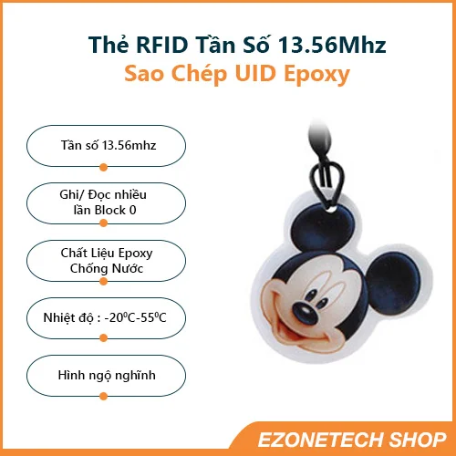 Thẻ Từ Sao Chép 13.56Mhz Epoxy Hình Ngộ Nghĩnh Chống Nước - Hình ảnh 4