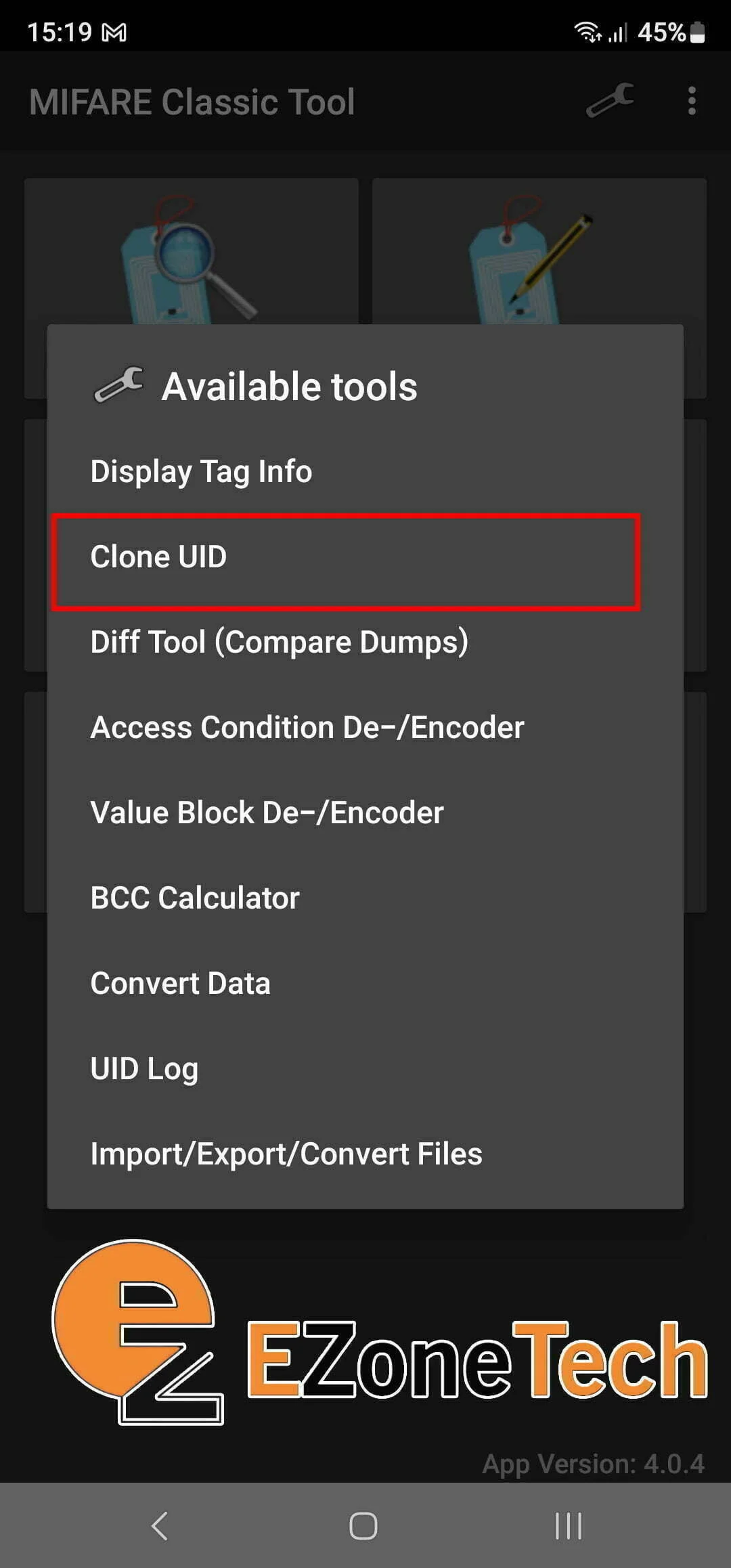 Clone UID Mifare Classic Tools