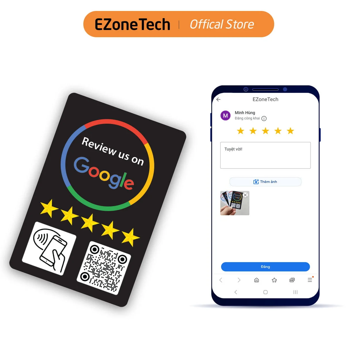 Thẻ Thông Minh Review Google Công Nghệ NFC và QR - Ảnh 16