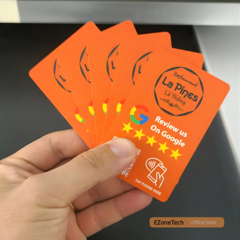 Thẻ review Google chất liệu PVC