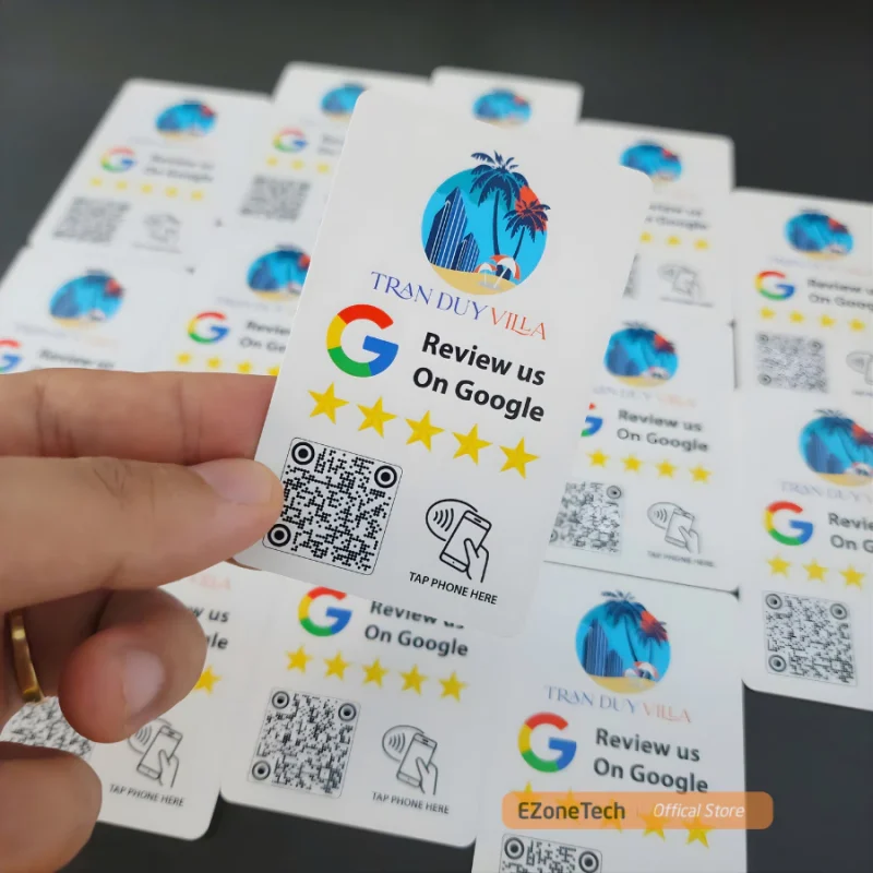 Thẻ review Google chất liệu PVC