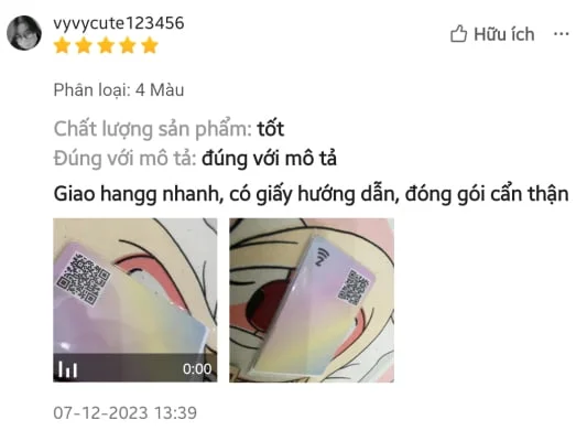 Đánh giá của khách hàng về danh thiếp thông minh NFC EZoneTech, số 1