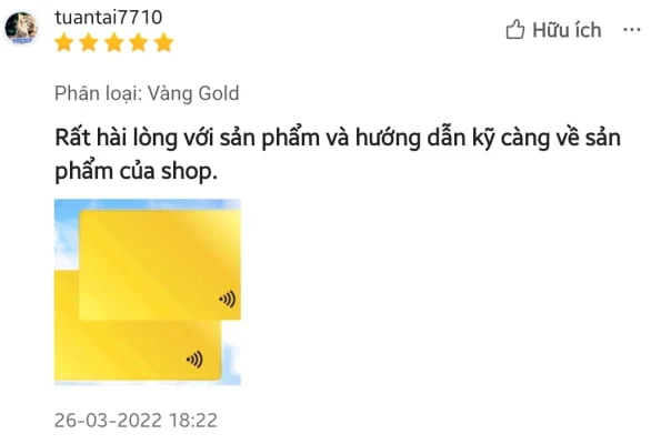 Đánh giá của khách hàng về danh thiếp thông minh NFC EZoneTech, số 3