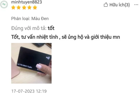 Đánh giá của khách hàng về danh thiếp thông minh NFC EZoneTech, số 10
