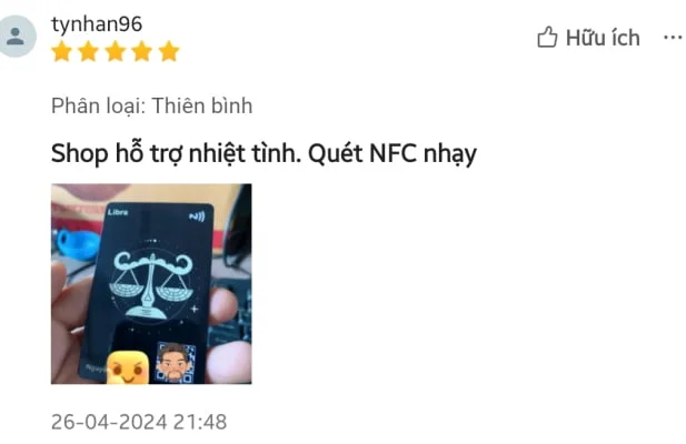 Đánh giá của khách hàng về danh thiếp thông minh NFC EZoneTech, số 17