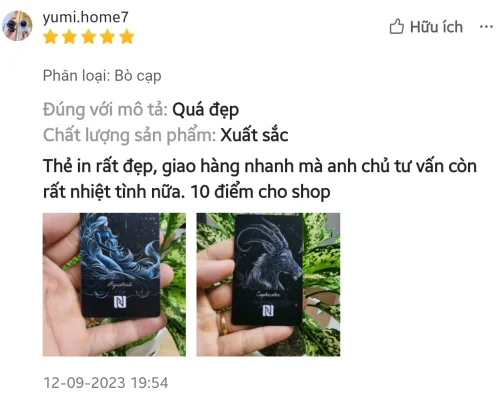 Đánh giá của khách hàng về danh thiếp thông minh NFC EZoneTech, số 18