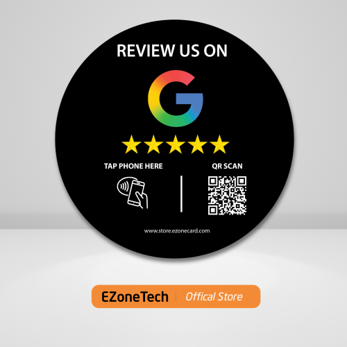 thẻ review google chất liệu mica