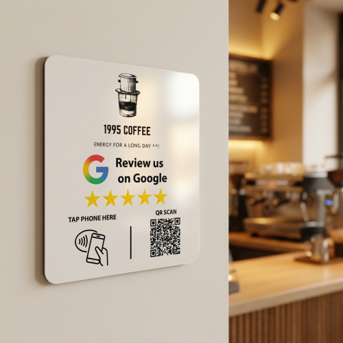 Mời đánh giá 5 sao trên Google cho 1995 Coffee, quét mã QR hoặc chạm điện thoại để phản hồi